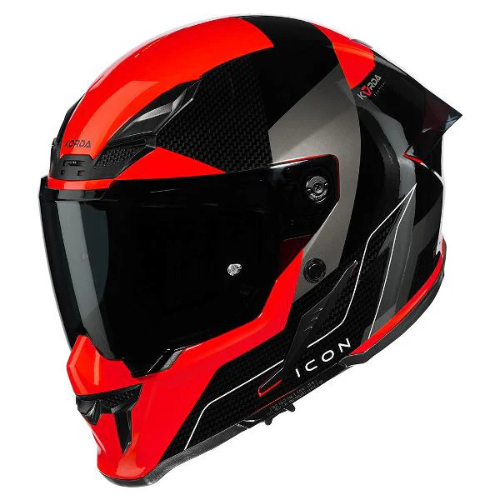 Korda Icon NYX Helmet - Gloss Black Red