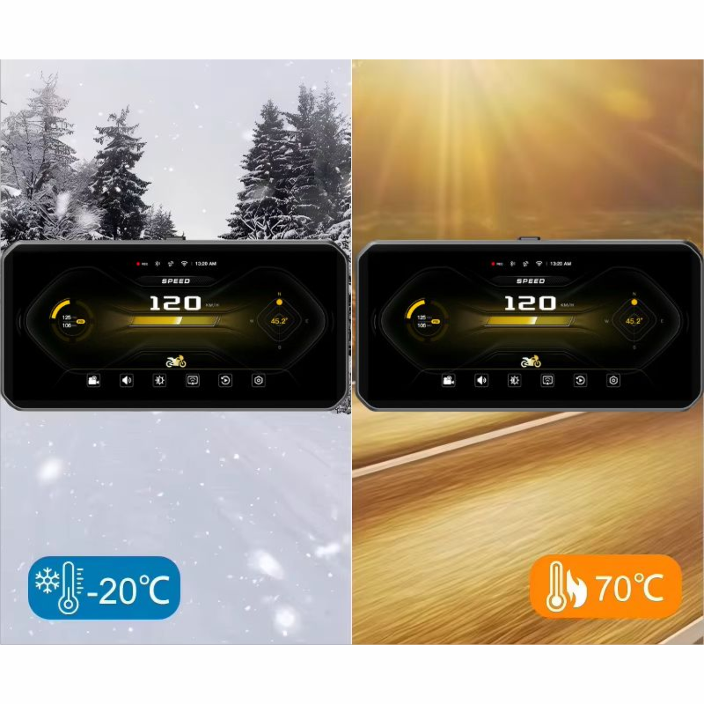 LBC Moto E3 Elite Pro Universal Plug and Play Navigation with BSD & TPMS