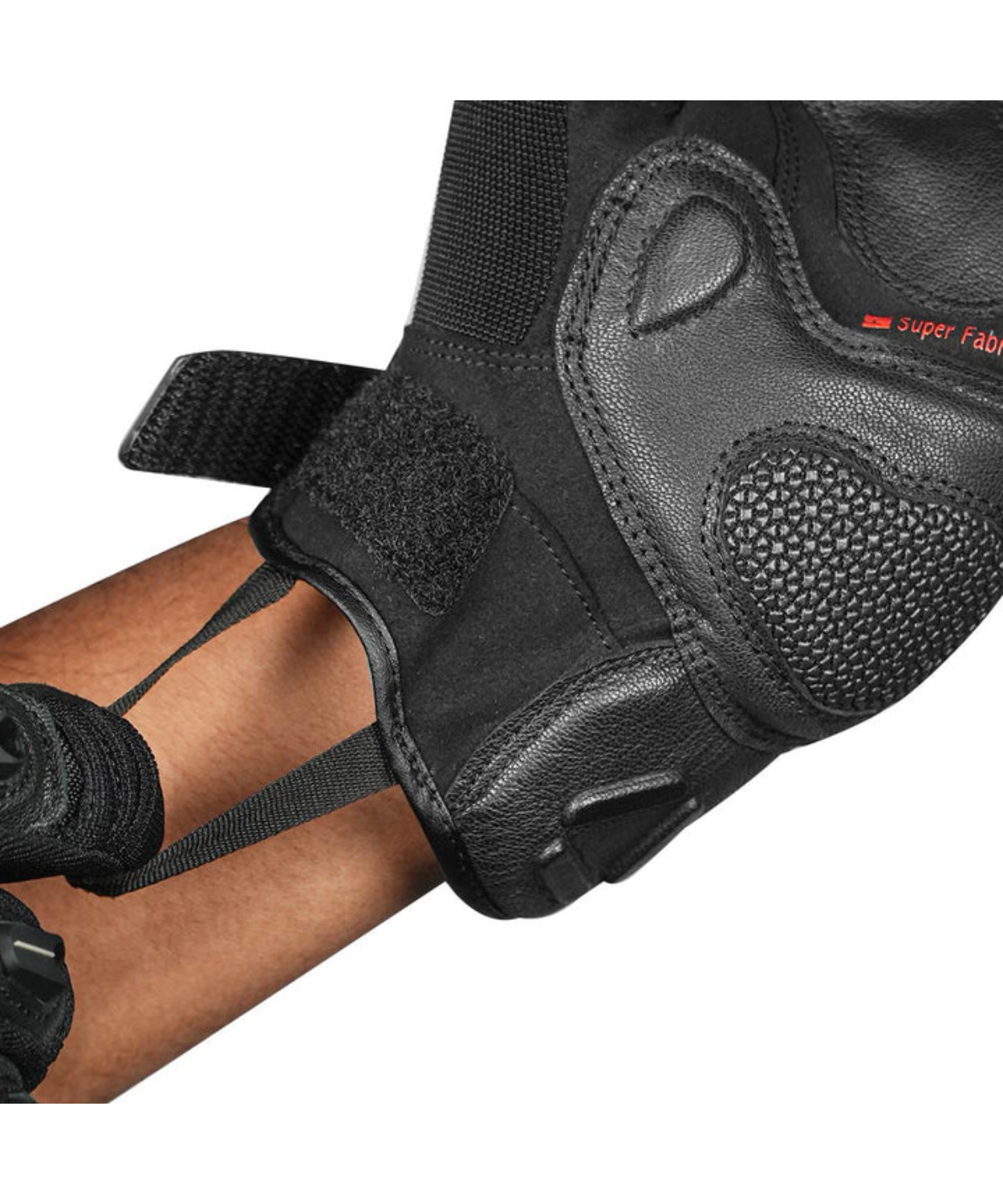 Korda Hybrid Riding Gloves with D3O - Black Red