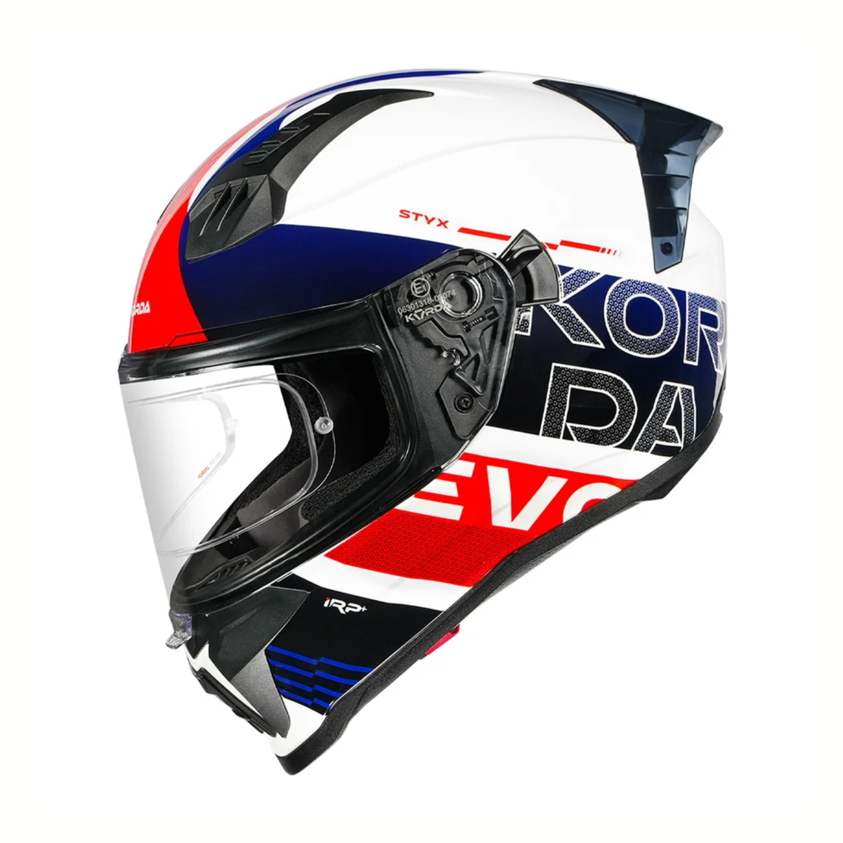 Korda EVO Styx Helmet - Gloss White Blue Red