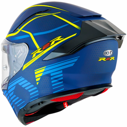 KYT R2R Pro Concept Helmet - Matt Blue Yellow