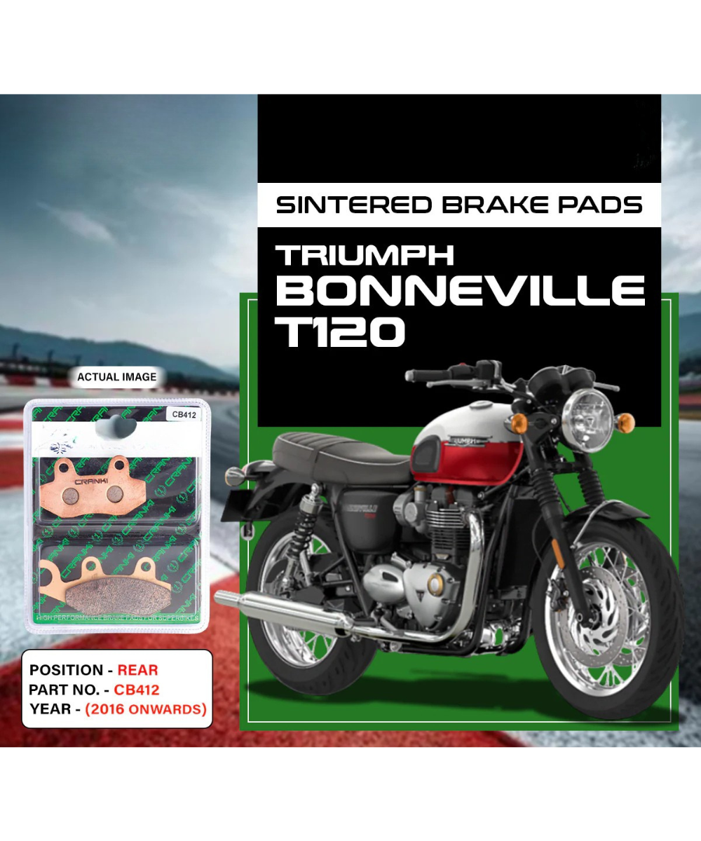 Crank1 Triumph Bonneville T120 (2016 Onwords) Sintered Brake Pads