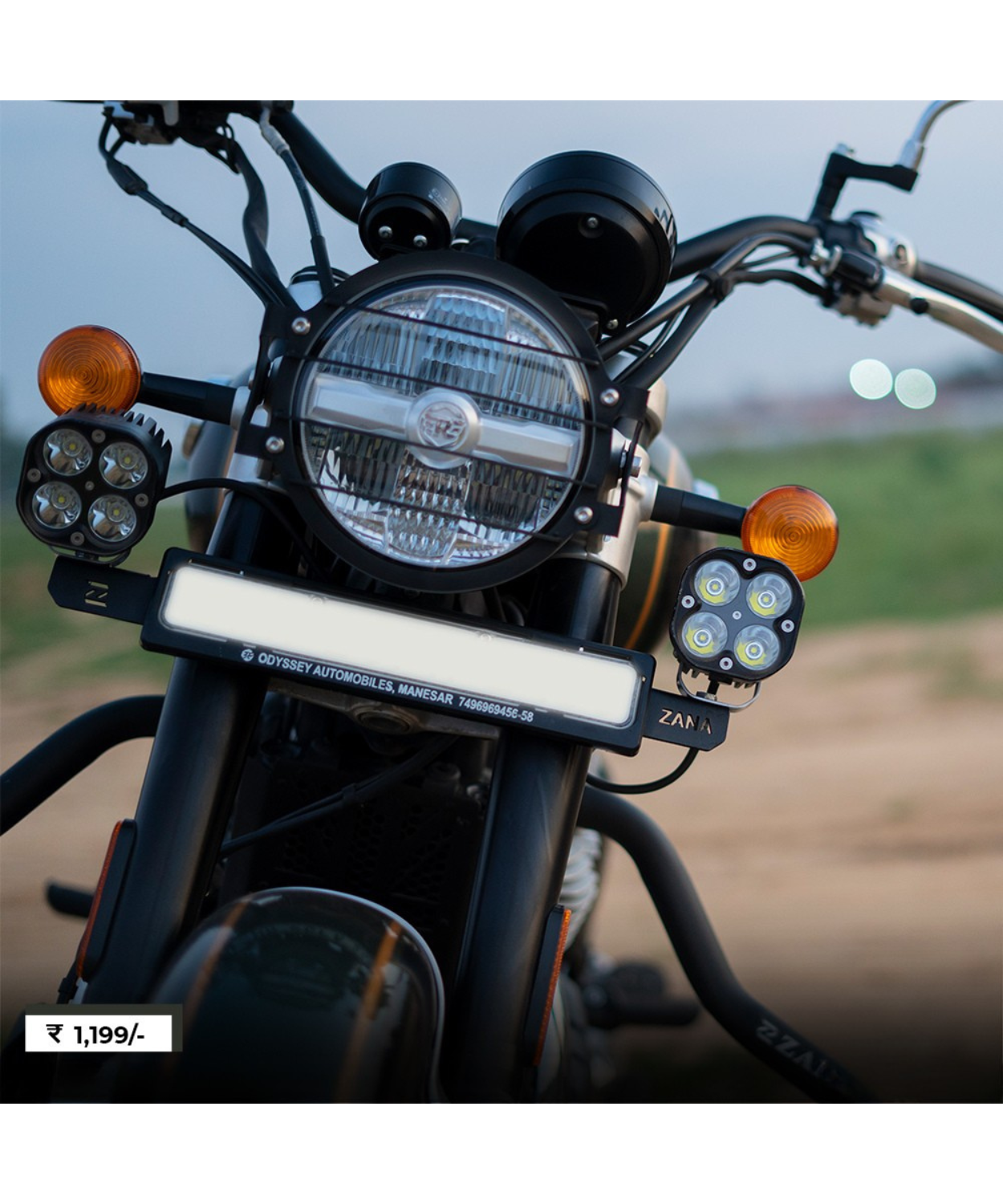 Zana Fog Light Mount for Royal Enfield Super Meteor 650 - ZI-8354