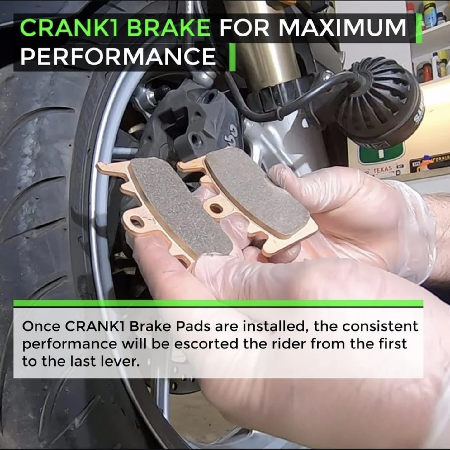 Crank1 Sintered Brake Pads for Kawasaki Z900 (2026)