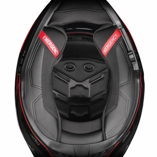 Korda Icon Strike Helmet - Matt Black Red