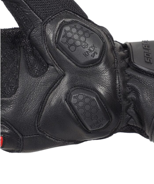 Solace Rival Carbon CE Motorcycle Riding Gloves - Black