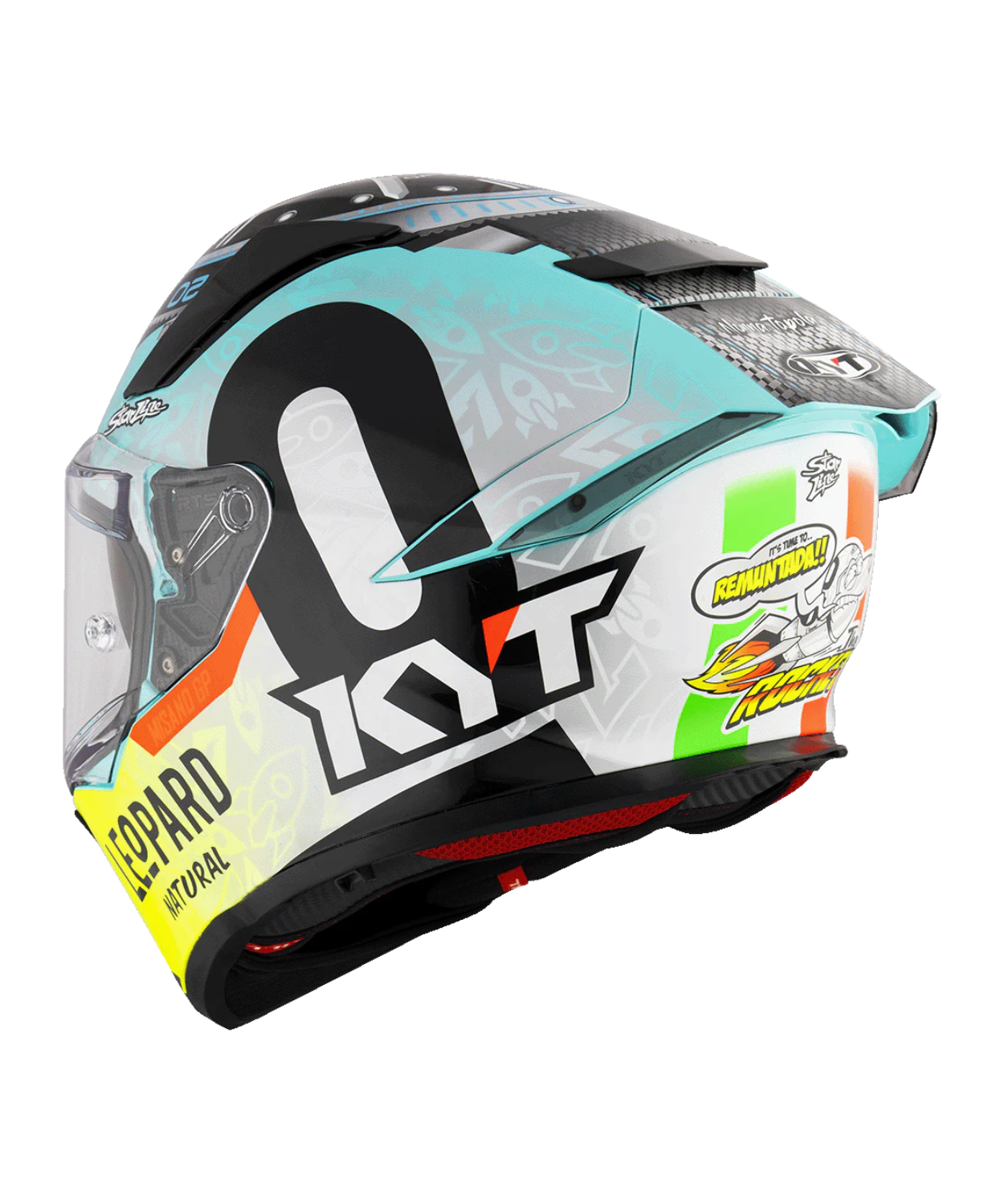 KYT R2R Pro Foggia Misano 2022 Replica Helmet - Gloss Yellow Blue Grey