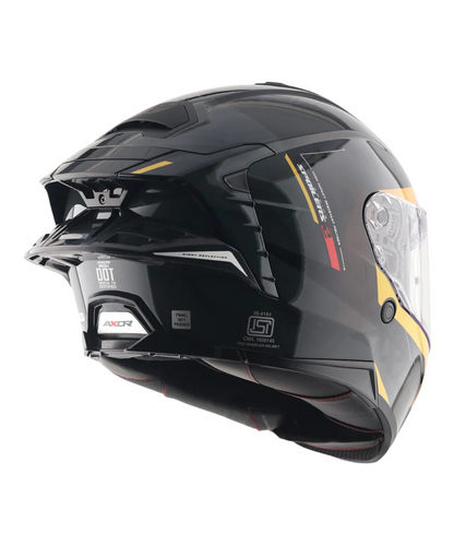 Axor Brutale Kryptic Dual Spoiler Helmet - Black Yellow