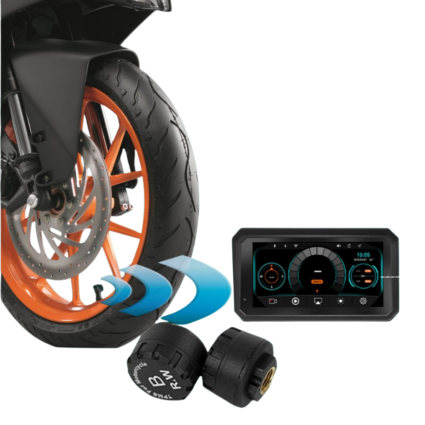 Simtac M8DT Detachable Motorcycle Navigation 6.0 Inch IPS Screen