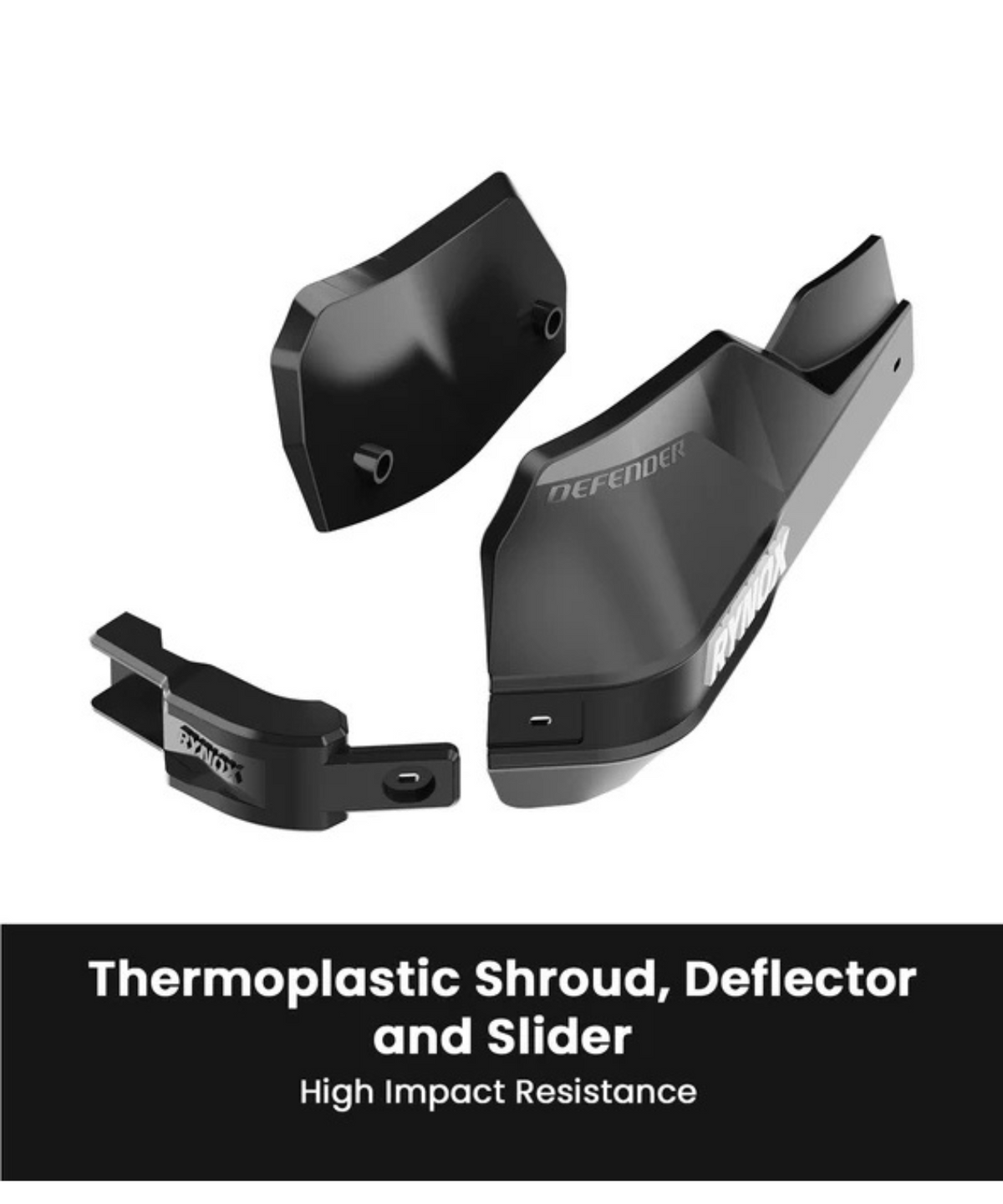 Rynox Defender Pro Hand Gurads - Black - Rynox