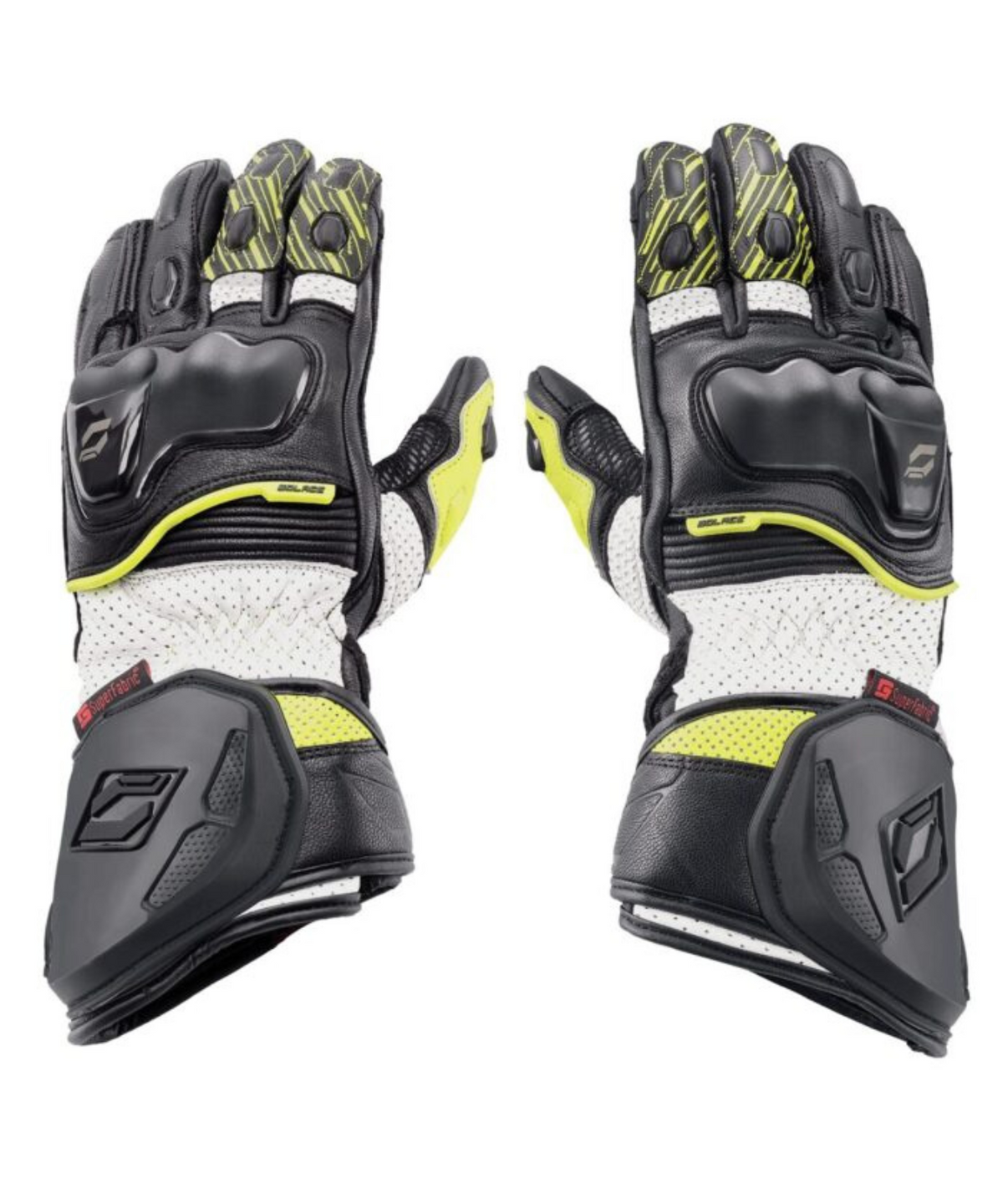 Solace Furious V3.0 CE Riding Gloves - Black White Neon