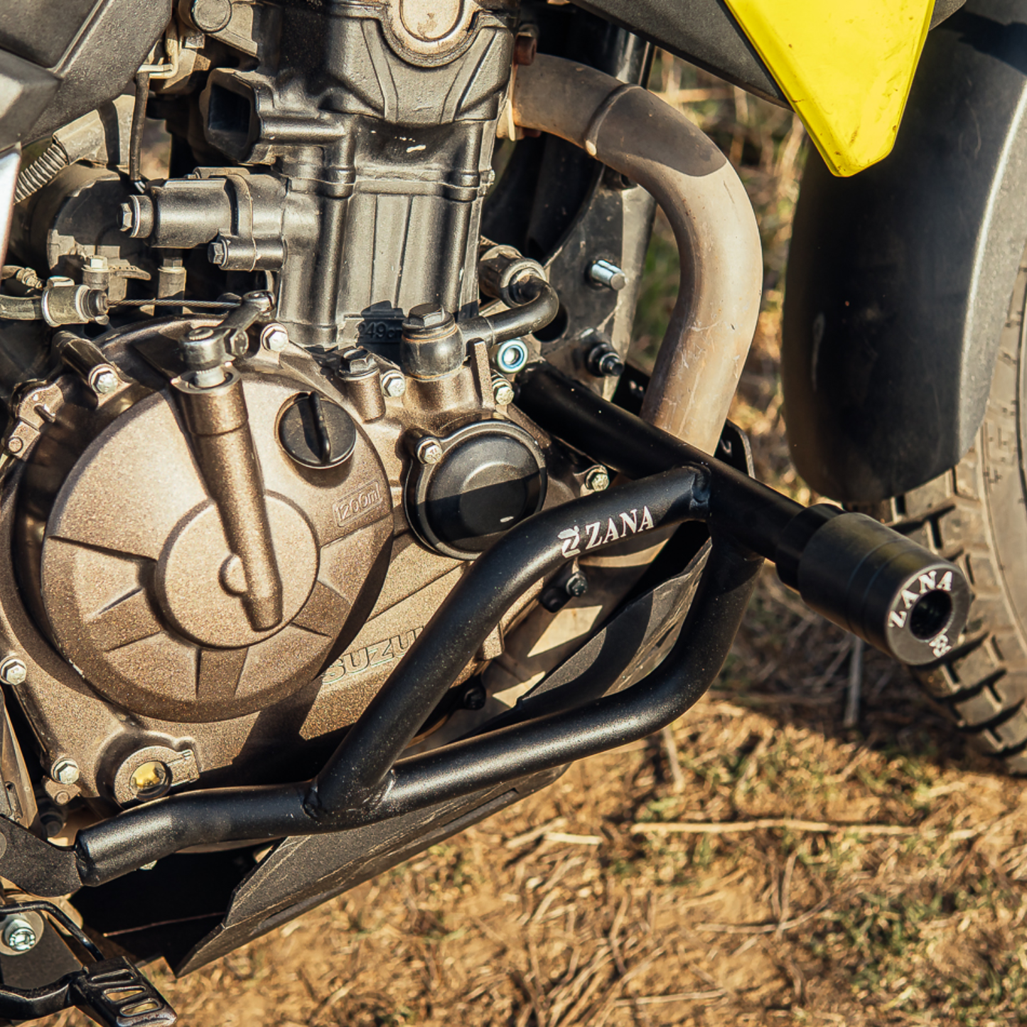 Zana Upper & Lower Crash Guard with Slider Combo for V Strom SX 250 - Black - ZI-8756 / ZI-8758