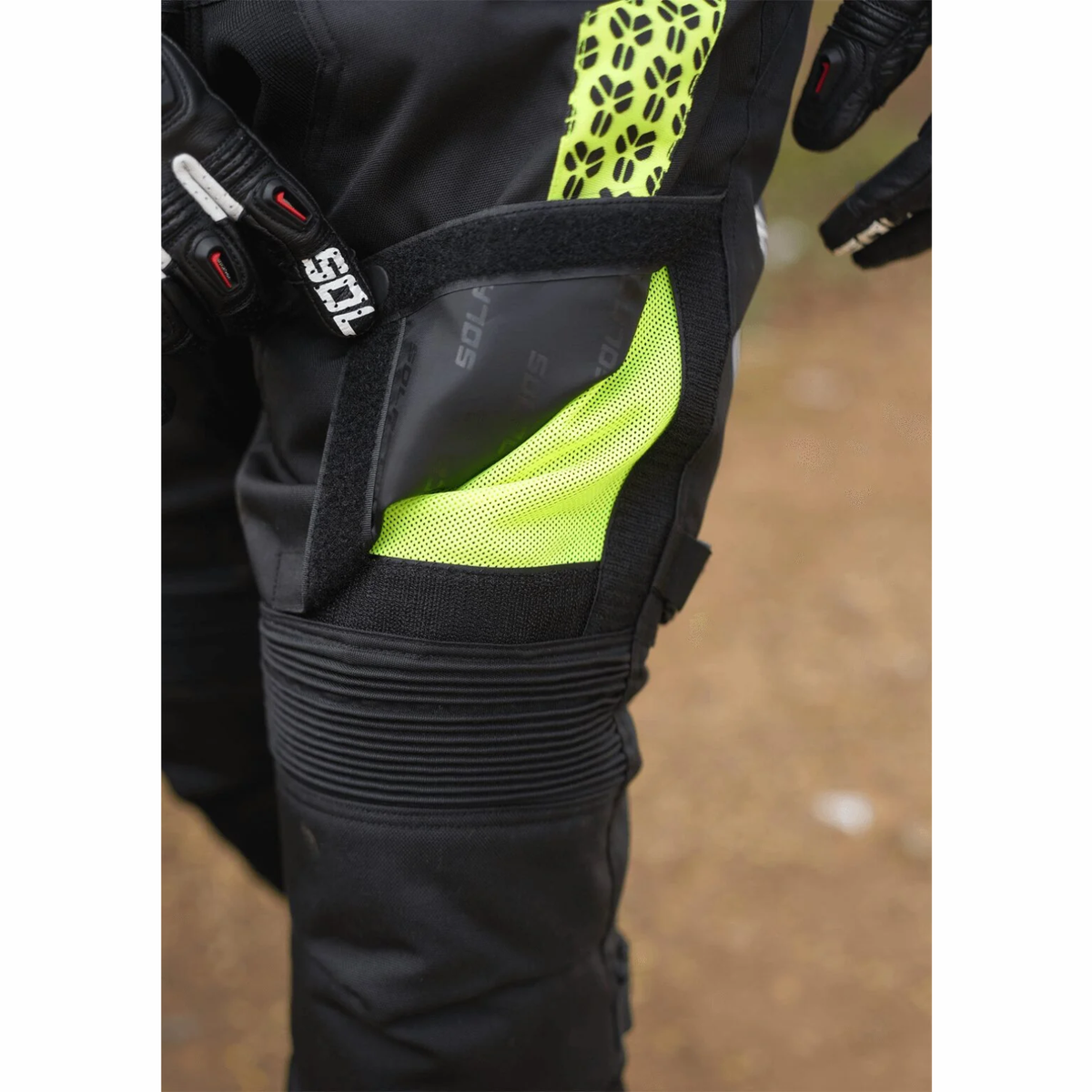 Solace S30 V3T Riding Pant with Powertector Protector - Black Neon