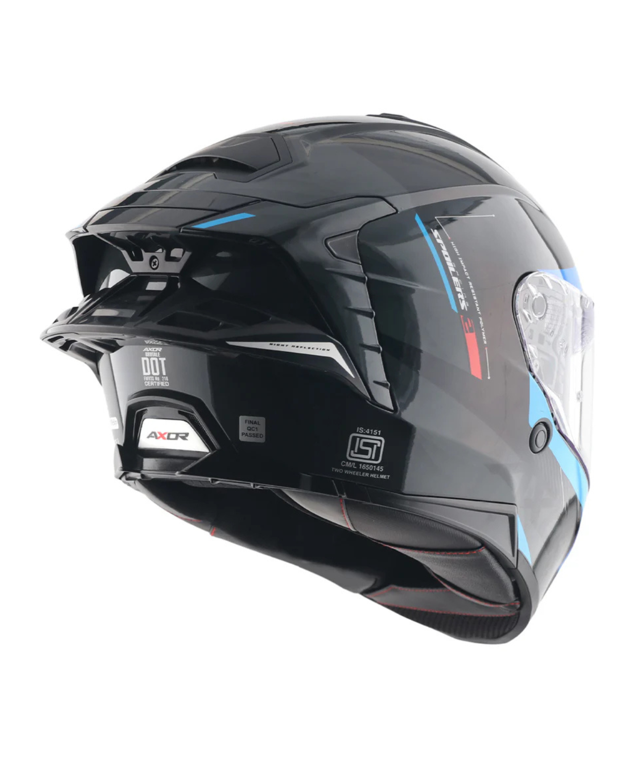 Axor Brutale Kryptic Dual Spoiler Helmet - Black Blue