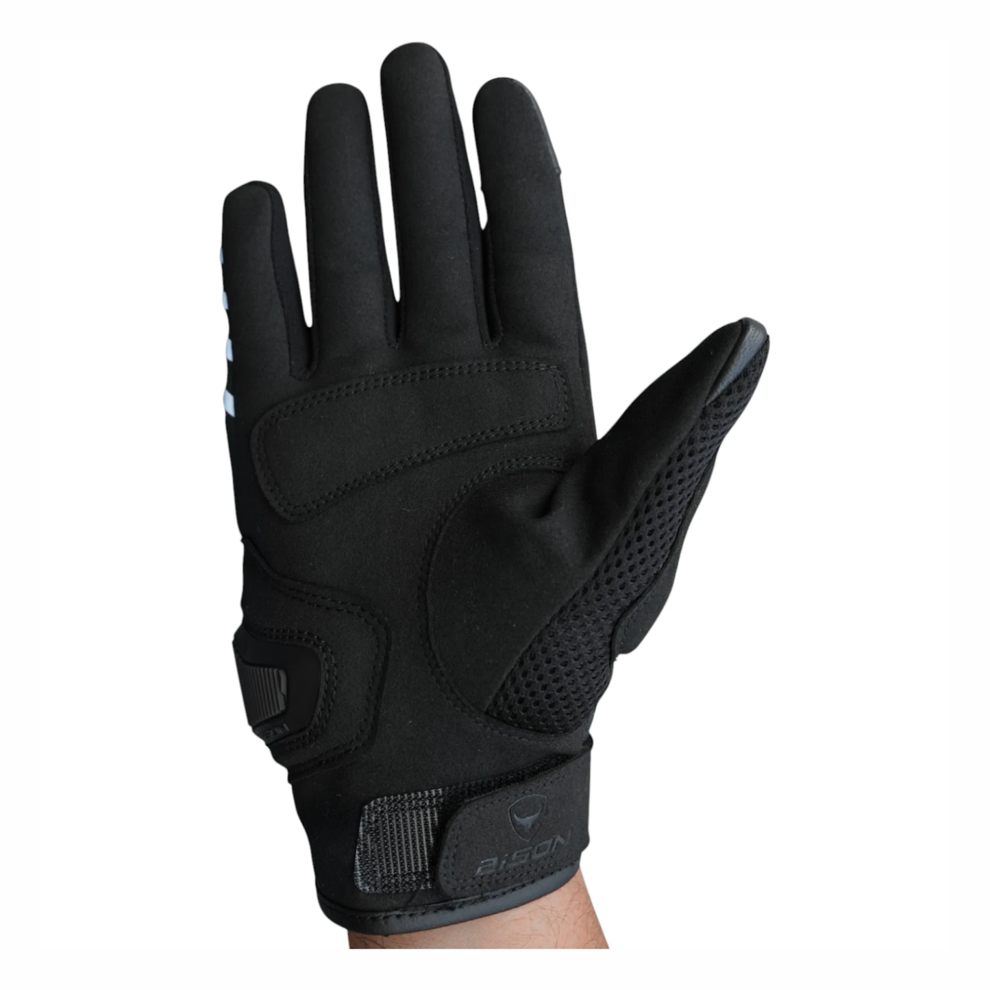 Bison ProGear Raptor Riding Gloves - Black Grey