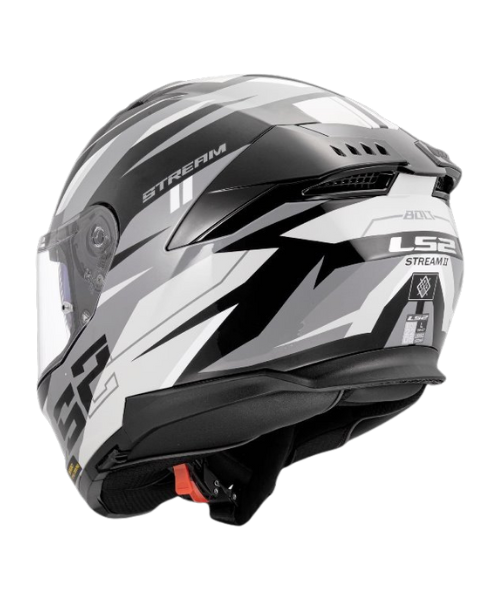 LS2 FF320 Stream II Bolt Helmet - Matt Black White - LS2