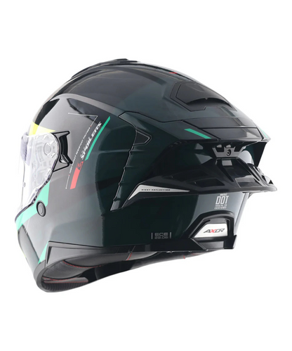 Axor Brutale Kryptic Dual Spoiler Helmet - Black Green
