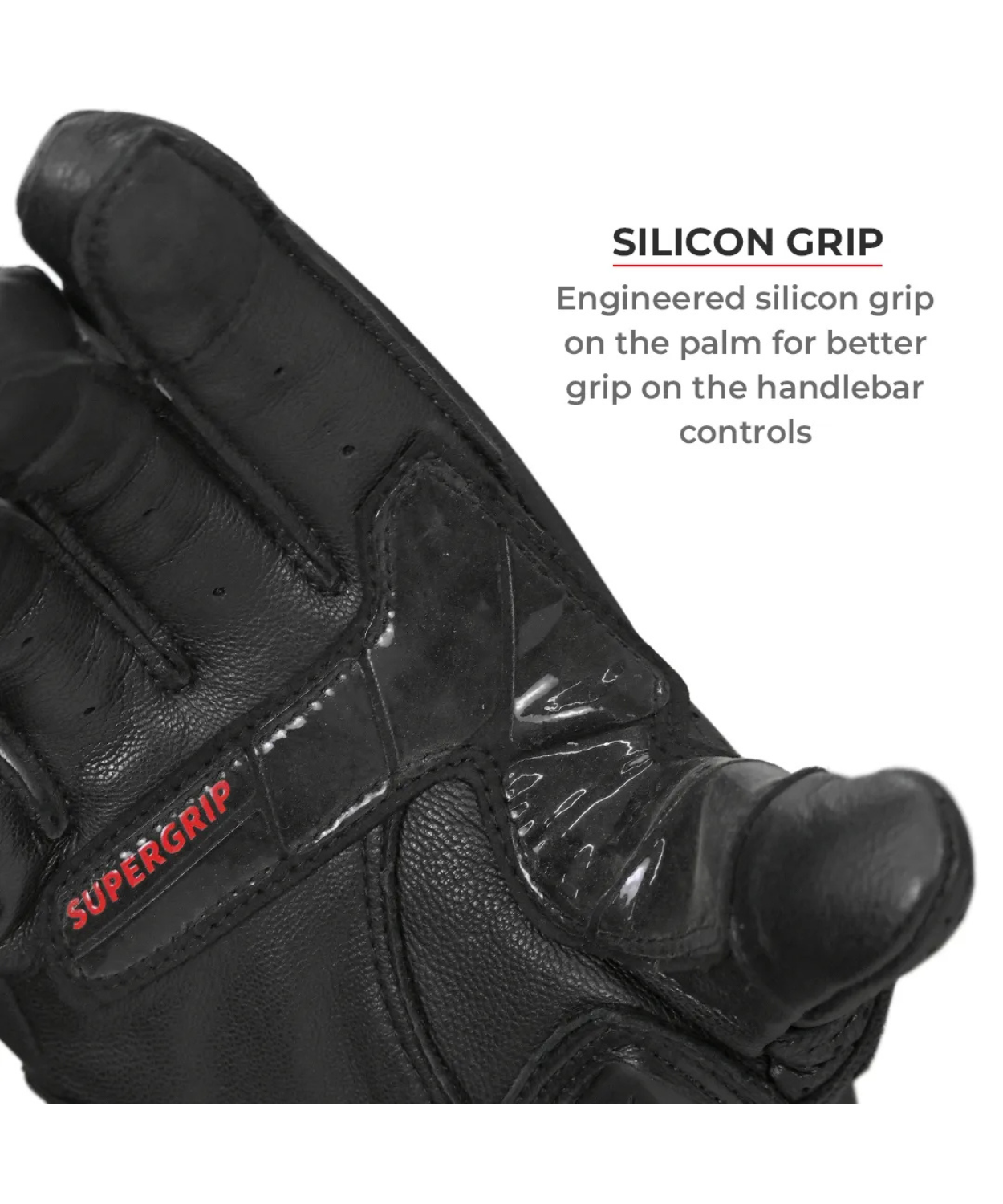Viaterra Shifter Short Motorcycle Riding Gloves - Black