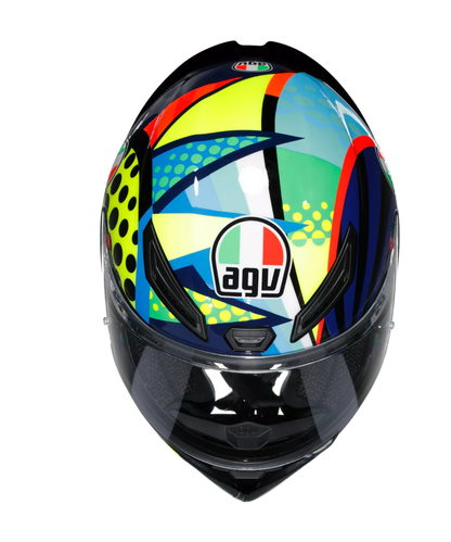 AGV K1 S Rossi Winter Test Helmet 2020 - Gloss Blue Yellow
