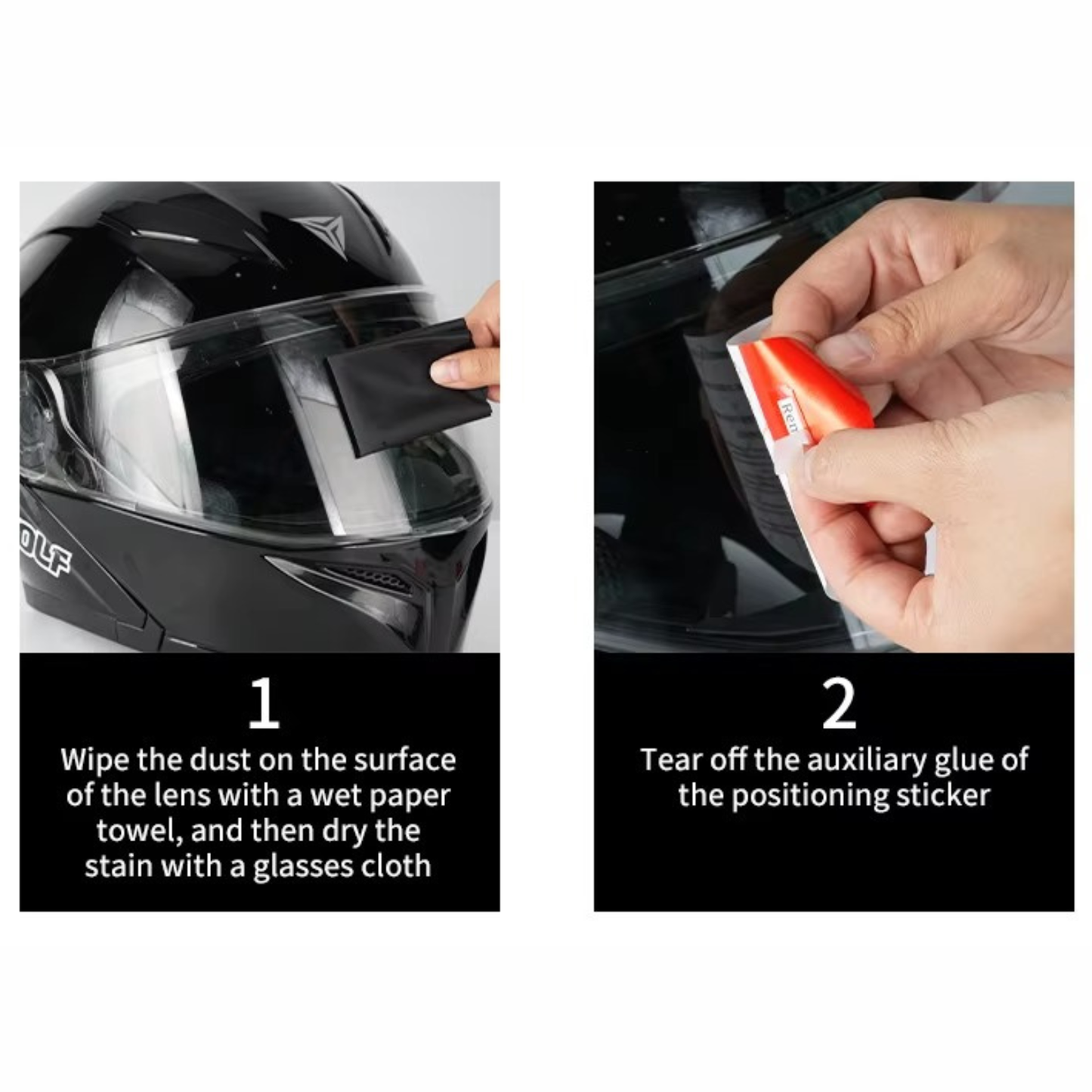 Motowolf Helmet Visor Anti-Fog Sticker - 1912B