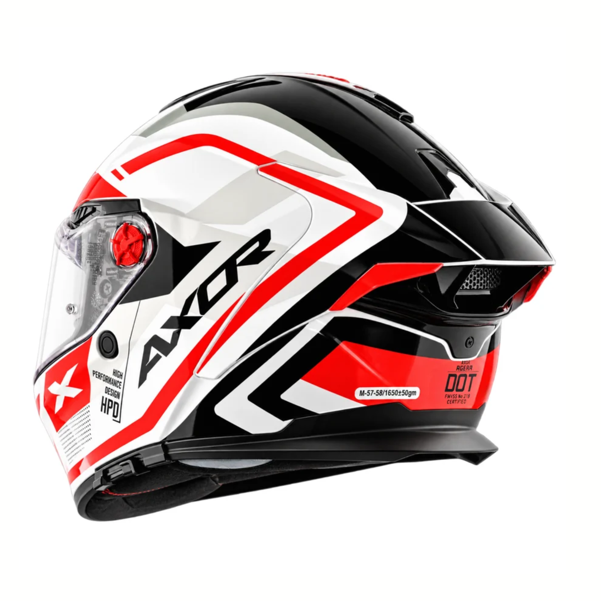 Axor Agera Starry Helmet - Gloss White Red