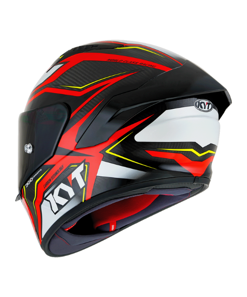 KYT NZ Race Carbon Stride Helmet - Red White - KYT Helmets