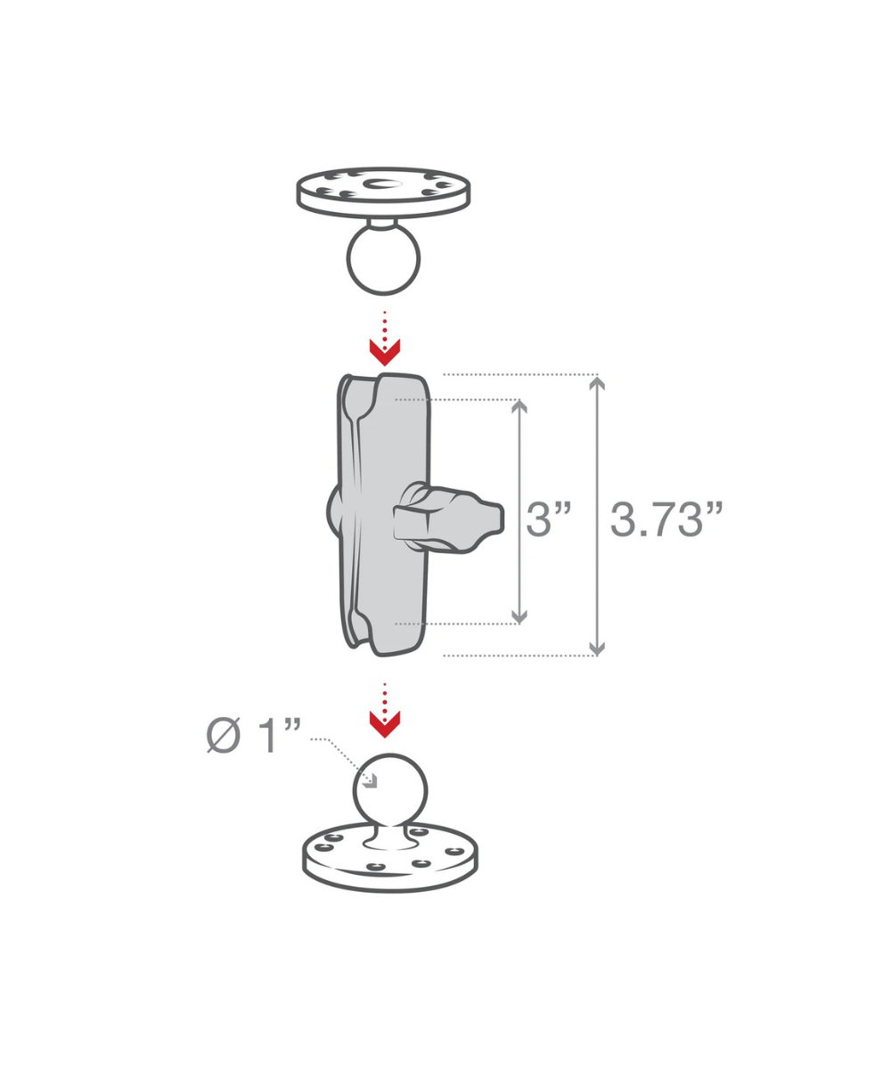 Ram Mount Arm Standard 9.3cm - RAM-B-201U