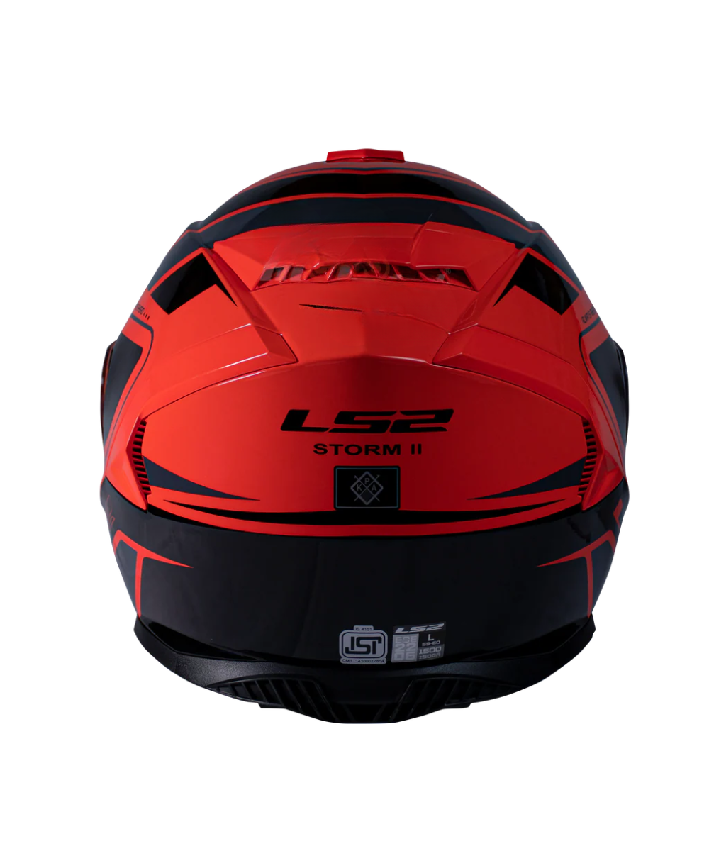 LS2 FF800 Storm II Fist Helmet - Gloss Hi Viz Orange Black - LS2