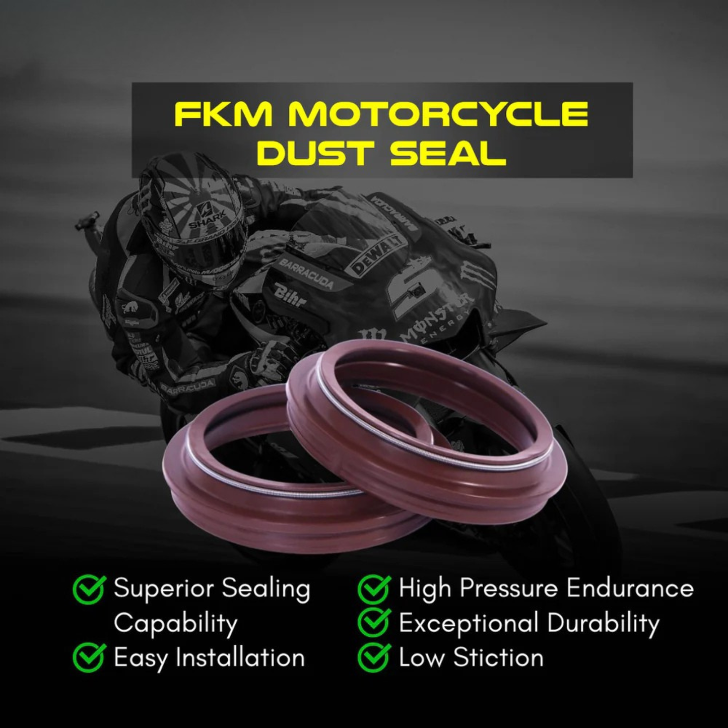Crank1 Fork Dust Seal FKM for Ducati Multistrada 1260 S (2018-2020)