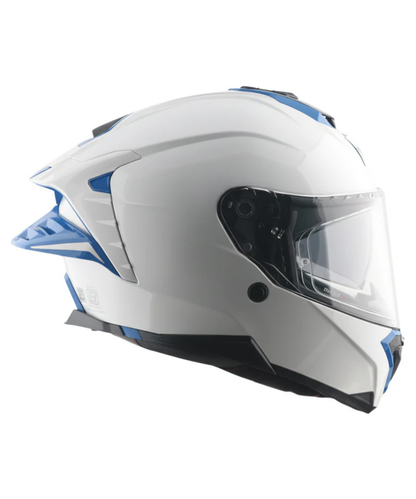 Axor Brutale Corsa Dual Spoiler Helmet - Gloss White Blue