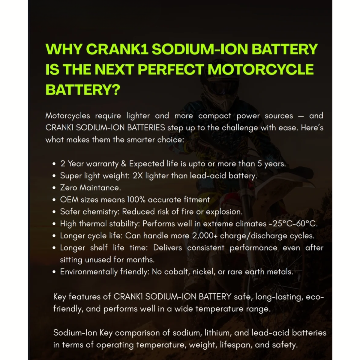 Crank1 BMW F850 GS Adventure (2019-2025) Sodium ION Factory Activated Battery - CRX12-BS – view 12