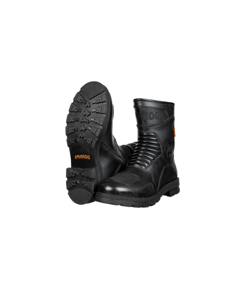 Amaroq Black Waterproof Riding Boots Orange Motorcycle Boots