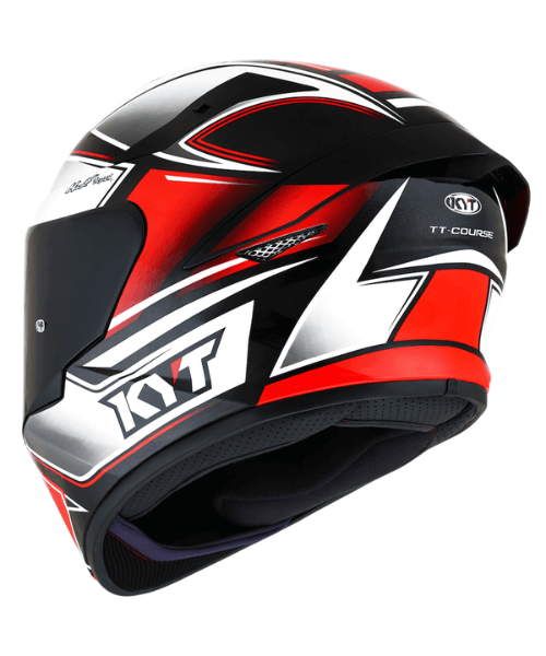 KYT TT-Course Tourist Helmet - Fluo Red