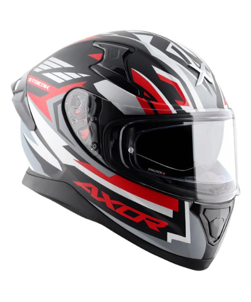 Axor Apex Streak Helmet - Dull Black Red