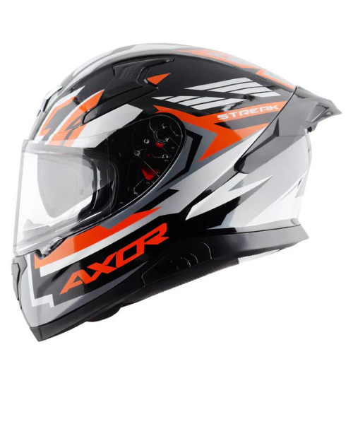 Axor Apex Streak Helmet - Gloss Black Orange