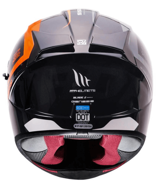 MT Blade 2SV Genesis Helmet - Gloss Fluorescent Orange