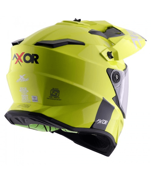 Axor X-Cross Dual Visor Sc Helmet - Neon Yellow Green