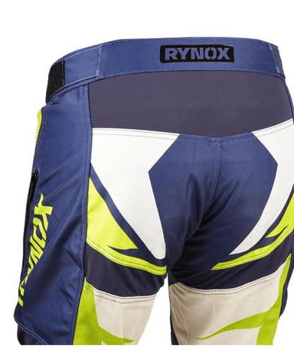 Rynox Dune Neo Offroad Pants - Blue Hi-Viz Green