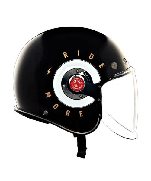 Royal Enfield Spirit Helmet Leave Home - Gloss Black