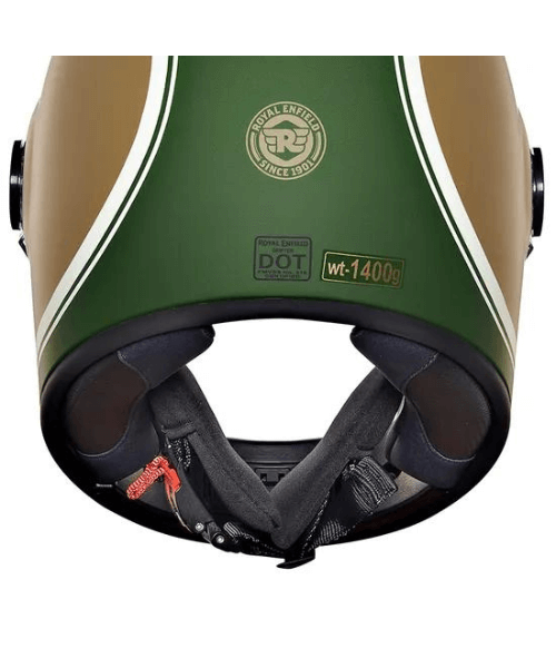Royal Enfield Drifter V2 Big Stripe Helmet - Matt Desert Storm