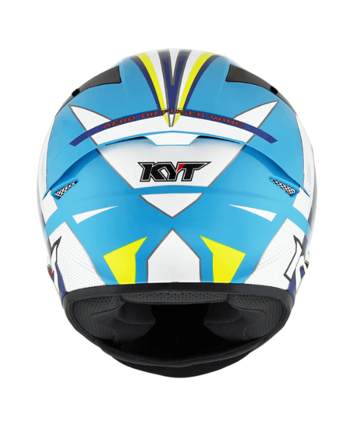 KYT TT-Course Grand Prix Helmet - White Light Blue