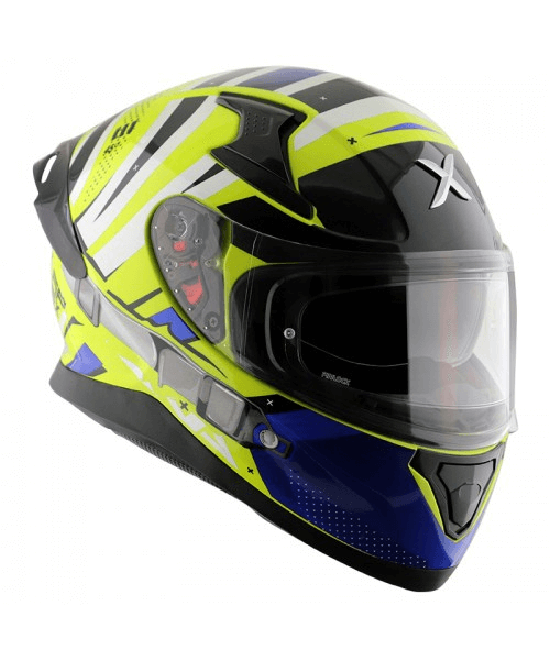 Axor Apex Hex-2 Helmet - Neon Yellow Blue