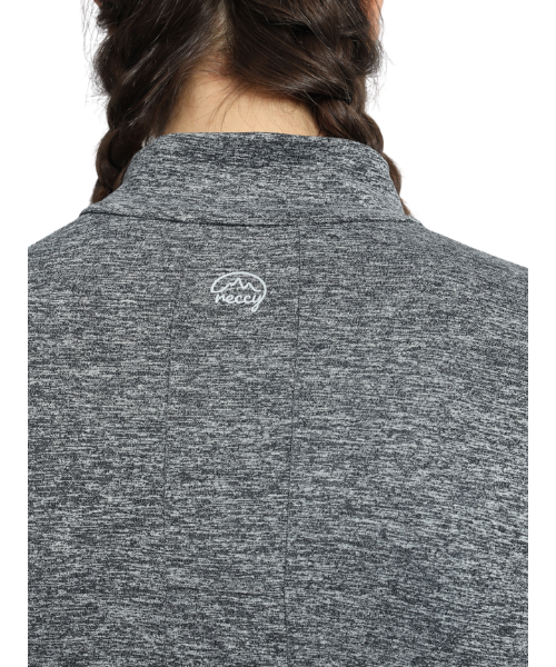 Reccy Women's Nomadic Full Sleeves T Shirt - Charcoal Gray