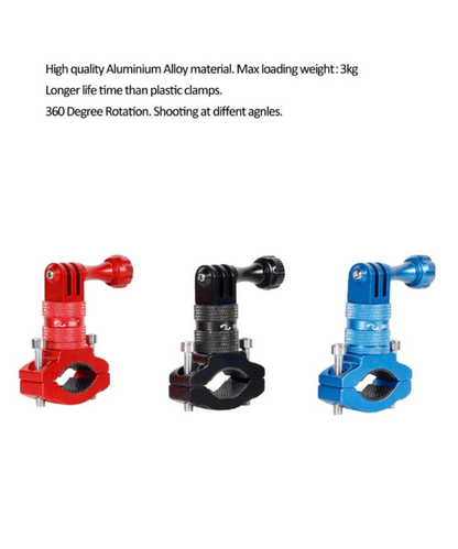 Yellowfin Handlebar Action Camera Mount Aluminium Alloy - MINI-ACT-BLUE