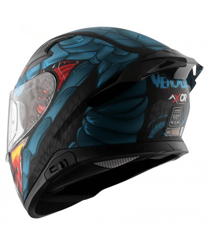 Axor Apex Venomous D/V Helmet - Dull Black Matt Blue