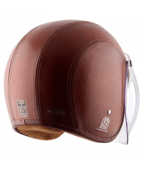 Axor Retro Jet Leather Timber Helmet - Coniac Light