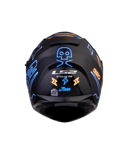 LS2 FF320 Stream Evo With Pinlock Helmet - Gloss Neon Black Blue Fluo Orange