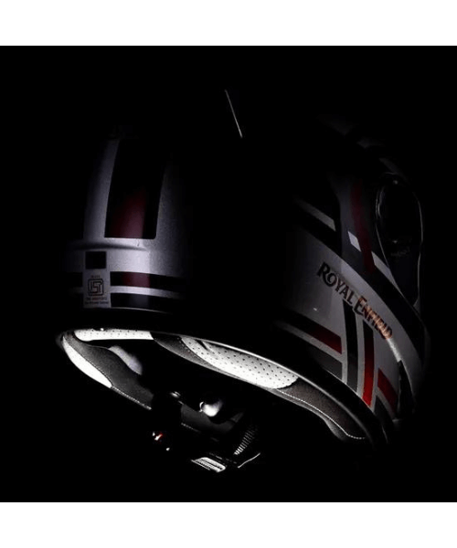 Royal Enfield Stunner Helmet Dual Visor - Gloss Silver