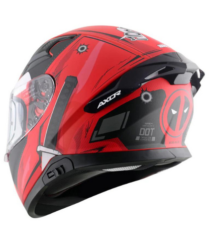 Axor Apex Marvel Deadpool Helmet - Dull Red Black