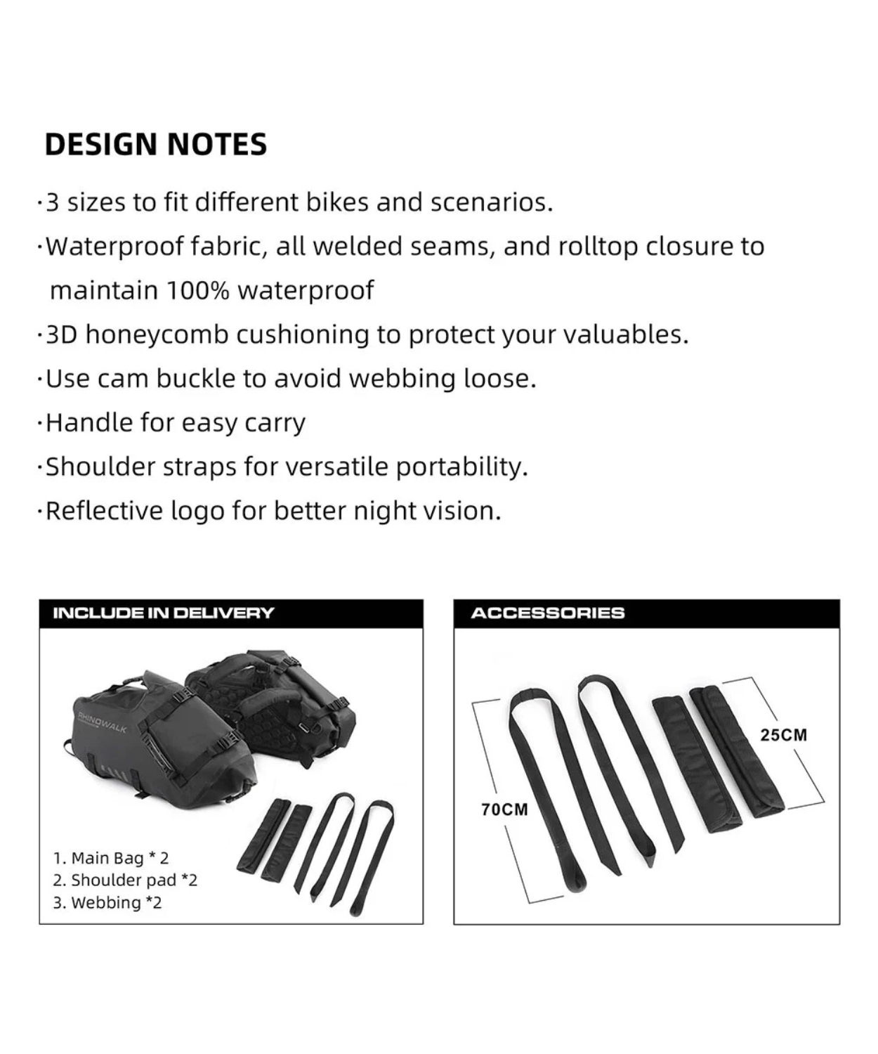 Rhinowalk 28L Waterproof Tail Bag - L - MT1428